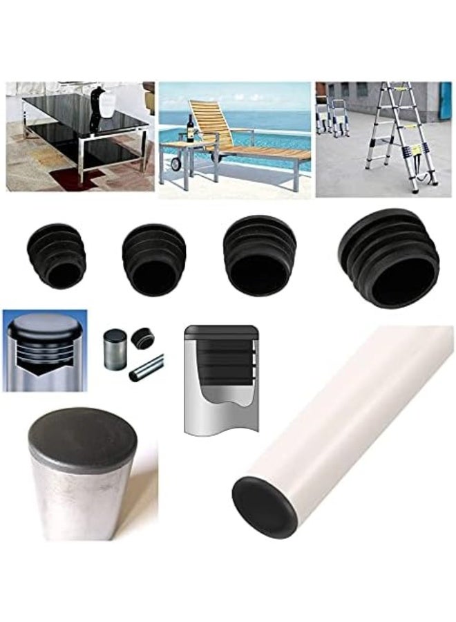 Round Plastic Plug, Black Tubing End Cap Plug Chair Glide Round Pipe End Cap Furniture Chair/Leg Pipe Cover Insert (20 PCS) (1 inch) - Image 3